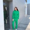 Купить Облегченный женский oversized костюм из органического хлопка The Pangaia Lightweight Organic Cotton Suit Marine Green зеленый XS (OPSW10)