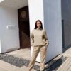 Купить Облегченный женский oversized костюм из органического хлопка The Pangaia Lightweight Organic Cotton Suit Beige бежевый M (OPSW1)