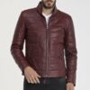 Купить Кожаная куртка IPARELDE Бордовая M (IPAM8488)