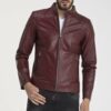 Купить Кожаная куртка IPARELDE Бордовая L (IPAM790)