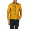 Купить Кожаная куртка IPARELDE Желтая 3XL (IPAM02)
