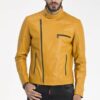 Купить Кожаная куртка IPARELDE Желтая 3XL (IPAMS110)