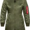 Купить Парка Alpha Industries MA-1 Long W WJM47503C1 S Sage