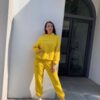 Купить Облегченный женский oversized костюм из органического хлопка The Pangaia Lightweight Organic Cotton Suit Yellow желтый M (OPSW20)