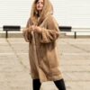 Купить Стильная шубка TORNADO FUR большого размера из меха норки XL Бежевая (Greekfur 97)