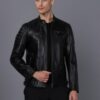 Купить Мужская кожаная куртка BASICS & MORE Черный XL (BA1972636)