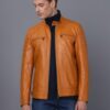 Купить Мужская кожаная куртка BASICS & MORE Горчичный L (BA7470477)