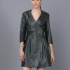 Купить Женское кожаное платье BASICS & MORE Зеленый S (BA4194569)