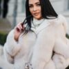 Купить Куртка косуха Без бренда С мехом песца XL(50) белая 010шб
