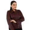 Купить Куртка Кожаная Без бренда 5XL(58) вишневый 067МК