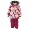 Купить Комплект для девочек Хуппа Huppa Novalla бордовый c принтом/бордовый
