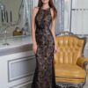Купить Вечернее платье ANGEL FASHION DRESS LITICIYA 48 бежевый с черным