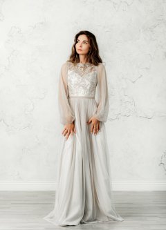 Купить Вечернее платье ANGEL FASHION DRESS MARSELA 44 пепельный