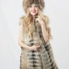 Купить Меховой жилет из из енота удлиненный Пухната Лисиця One Size Серый 2011