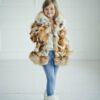 Купить Детская шуба из лисы "Микс" Пухната Лисиця One Size Рыжая