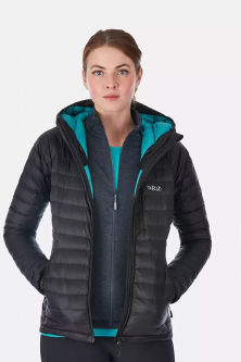 Купить Куртка Rab Microlight Alpine wmns 12 Черный-Бирюзовый