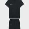 Купить Облегченный женский oversized костюм (футболка и шорты) из органического хлопка The Pangaia Lightweight Organic Cotton Suit Black черный S (OPSTLHW4)