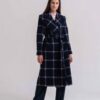 Купить Пальто Peppermint в клетку L Синее (PM-56L_cage)