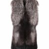 Купить Меховой жилет из чернобурки VK с кожей (Арт. SF421) 44