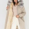 Купить Парка Sifurs с меховой подстежкой норки и фаунлайт M Бежевая (М255-МП-МУТН-БЕЖ)