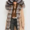 Купить Парка Sifurs з хутром чернобурки бежева L (М1-90-ЧБ-БЕЖ)