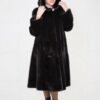 Купить Женская шуба TORNADO FUR из меха норки с капюшоном S Черная (gtf f-466k)