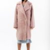 Купить Шуба-пальто Salvaje из натуральной овчины oversize M розовая 1527-5