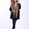Купить Парка BG-Furs с мехом лисы L Темно-синяя (Р-ПU730-ТС-Лиса)