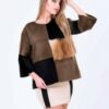 Купить Полушубок BG-Furs из меха лисы 48 Разноцветный (Р-Манто лиса и нутрия плюш-48)
