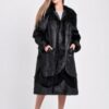 Купить Шуба BG-Furs длинная из стриженого меха нутрии 42 Черная (Р-М-16-Ч-Волна-42)