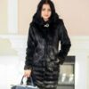 Купить Шуба BG-Furs из стриженого меха нутрии с поперечной стрижкой 42 Черная (Р-М16-Ч-50-1/3-42)
