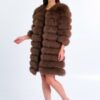 Купить Шуба BG-Furs трансформер из натурального меха песца 48 Коричневая (Р-М10-22-Коричневый-48)