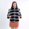 Купить Шуба BG-Furs короткая из натурального меха кролика рекс 46 Серая (Р-Свитер-Рекс-46)