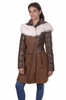 Купить Дубленка Temer Leather S Коричневая (34603)