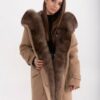 Купить Кашемировая парка с мехом песца Saidini 16038 42 бежевый 1603836
