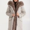 Купить Парка с мехом песца Saidini 16038 44 светло-серый 46038