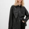 Купить Рубашка Calvin Klein Jeans FAUX LEATHER OVERSHIRT J20J216262-BEH XS Черная (8719854092384)