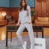 Купить Кашемировый костюм брючный WooLook Mia Onesize светло-серый 25701