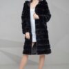 Купить Шуба шиншилловый кролик Chic fashion поперечка 52 черный 11833