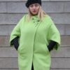 Купить Женское пальто Bella Bicchi Texas green Coat 46 р салатный