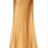 Купить Юбка для беременных из шелка золотистого оттенка MONAMOON XS 200303GL-XS