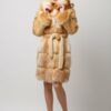 Купить Шуба из меха лисы Miss Lora Квадраты Только низ изделия отстегивается размер M