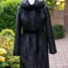 Купить Шуба из меха нутрии Miss Lora Пальто классика Черный XL (52)