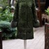 Купить Шуба из меха каракуля Miss Lora Роксолана Трансформер Оливковый M (46)