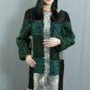 Купить Шуба из меха каракуля Miss Lora Мозаика малахит XL (52)