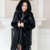 Купить Женская шуба BG-Furs из меха стриженой нутрии 46 Черная (Р-М-16-Ч-30-2/3)
