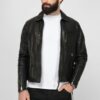 Купить Мужская черная кожаная куртка Replay M M8118 .000.83708K