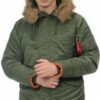 Купить Парка Alpha Industries Slim Fit N-3B Parka M Sage/Orange