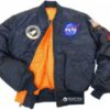 Купить Бомбер мужской Alpha Industries MA-1 NASA Replica 2XL Blue