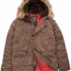 Купить Парка Alpha Industries Slim Fit N-3B Parka 5XL Brown/Red